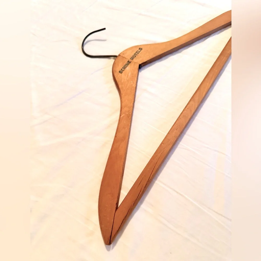 VINTAGE 1950’s Schine Hotels Wooden Hanger